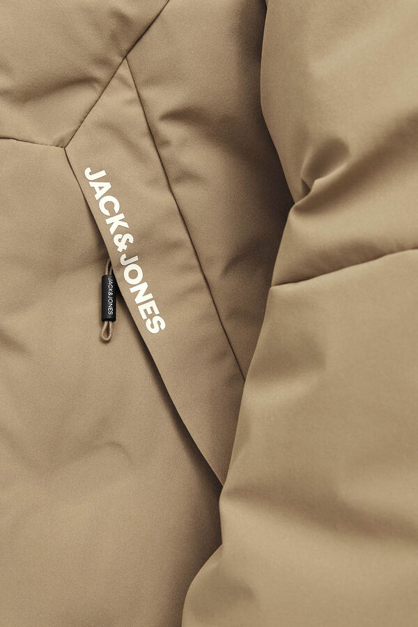 Jack & Jones Chaqueta acolchada capucha gris