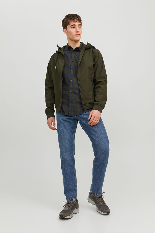 Jack & Jones Jaqueta softshell com capuz. verde