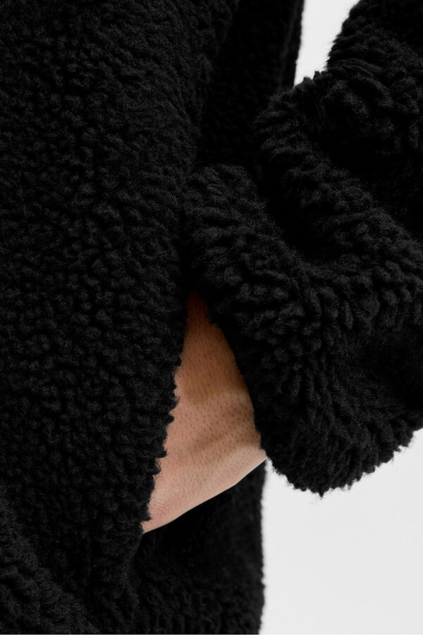 Jack & Jones Casaco de pelúcia preto