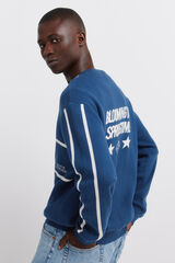 Springfield Camisola jacquard texto azul