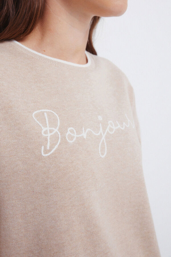 Springfield Camisola combinado "Bonjour" cru