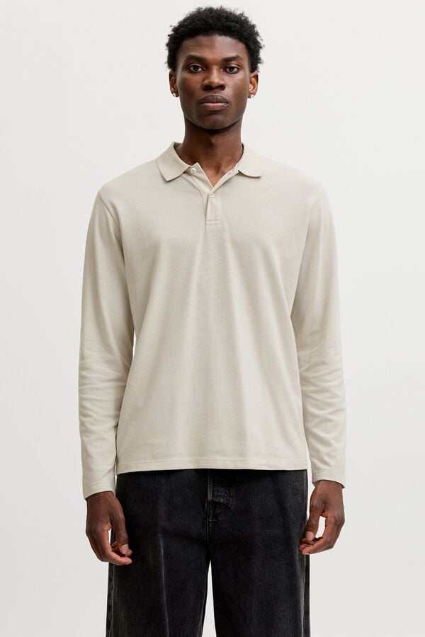 Jack & Jones Polo de manga comprida cinzento