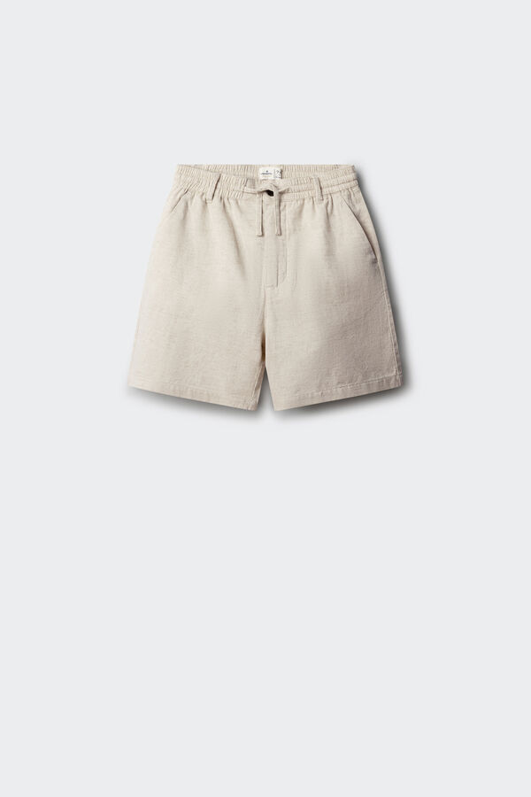 Springfield Kids Bermudas chino em linho para menino branco