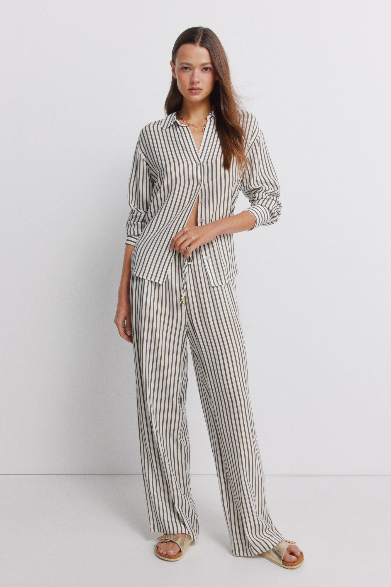 Springfield Camisa de manga comprida &agrave;s riscas