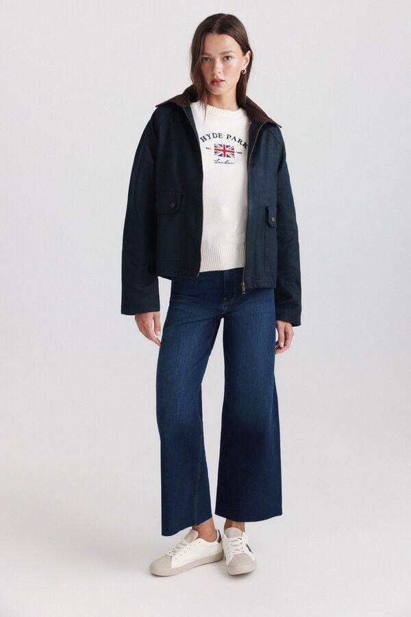 Springfield Camisola de malha bandeira branco