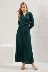 Trendyol Vestido plissado verde