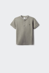 Springfield Kids Pólo Oxford com gola mao para menino verde