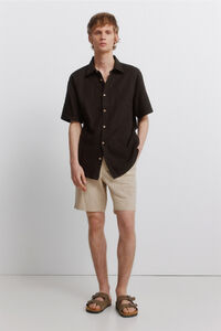 Springfield Bermudas de linho &agrave;s riscas comfort slim fit