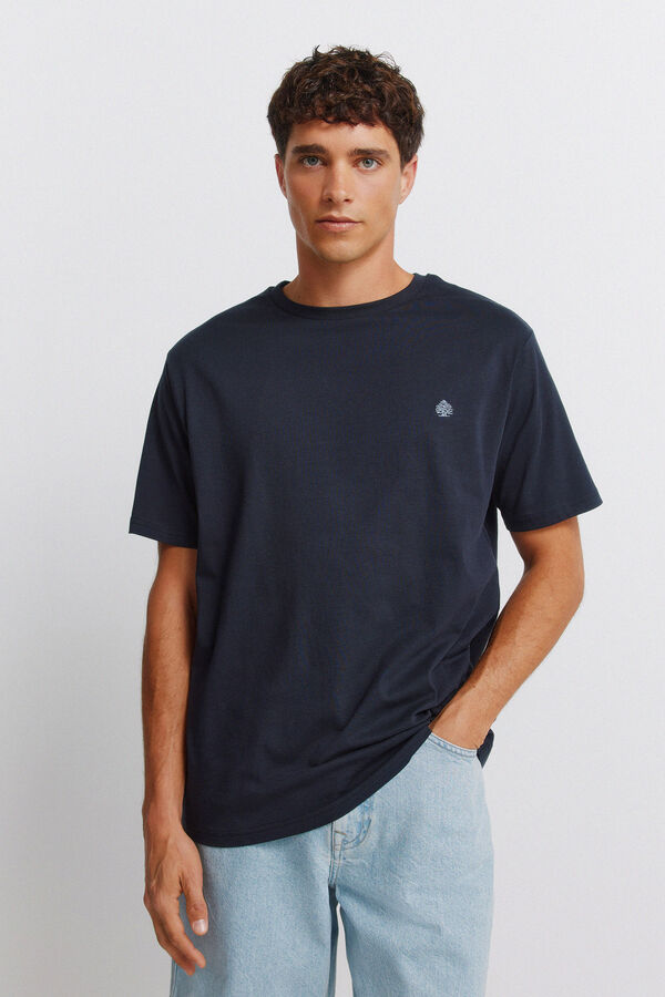 Springfield T-shirt b&aacute;sica com logo Springfield azul