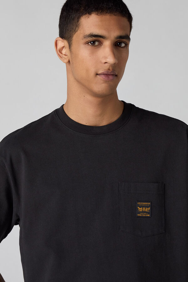 Levi's T-shirt de manga curta com bolso preto