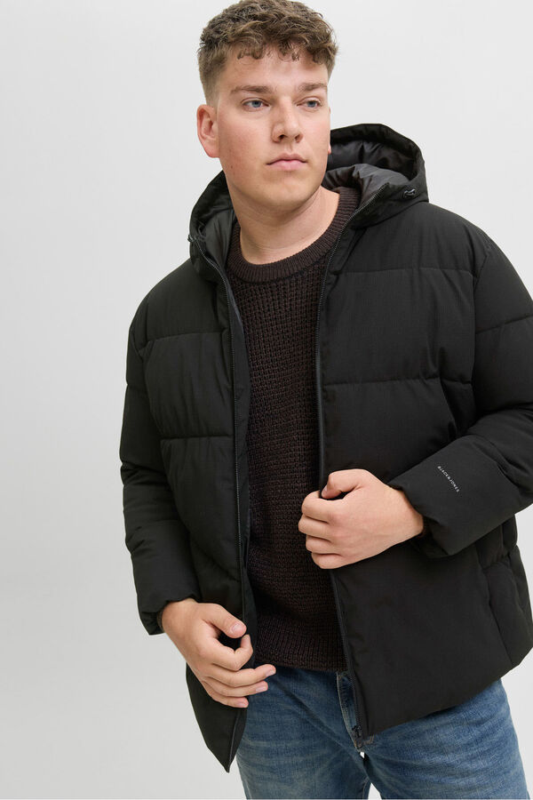 Jack & Jones PLUS Men's puffer jacket black