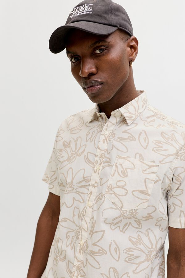 Jack & Jones Camisa regular fit estampada branco