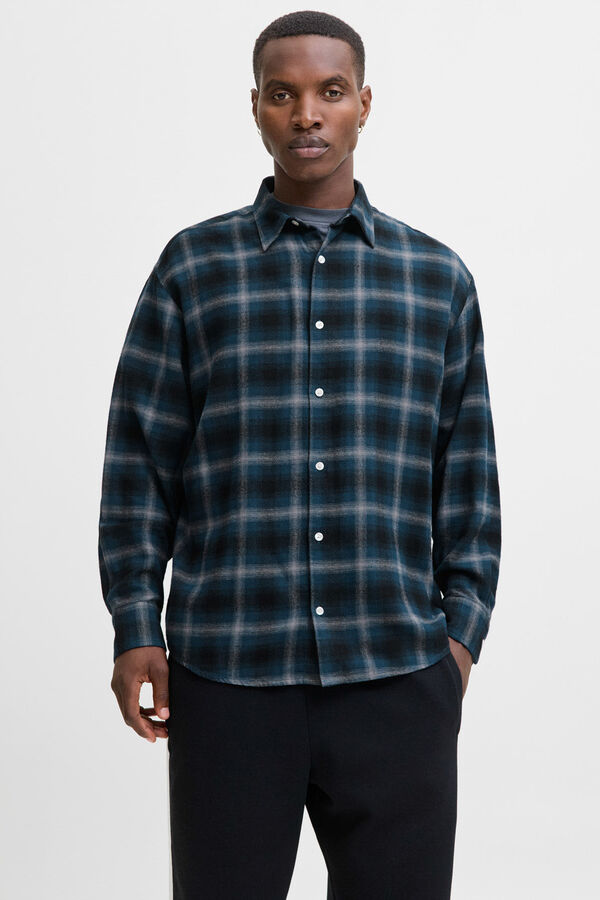 Jack & Jones Camisa xadrez azul
