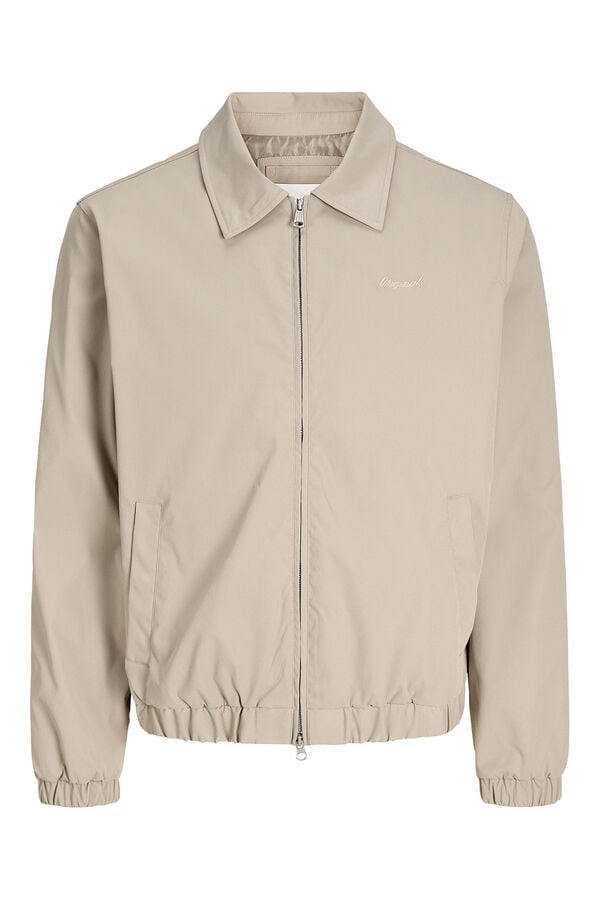 Jack & Jones jaqueta curta b&aacute;sica cinzento