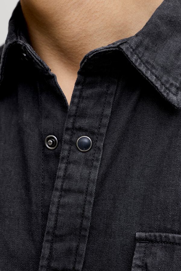 Jack & Jones Camisa de ganga regular preto