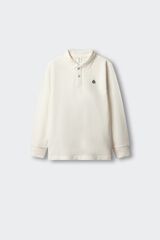 Springfield Kids Polo de manga comprida b&aacute;sico para menino branco