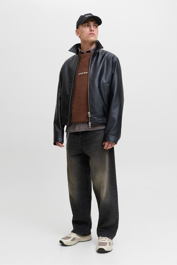 Jack & Jones Sweatshirt original do est&uacute;dio castanho