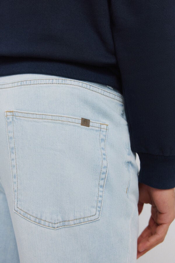 Springfield Jeans ultraleve lavagem clara slim fit azul