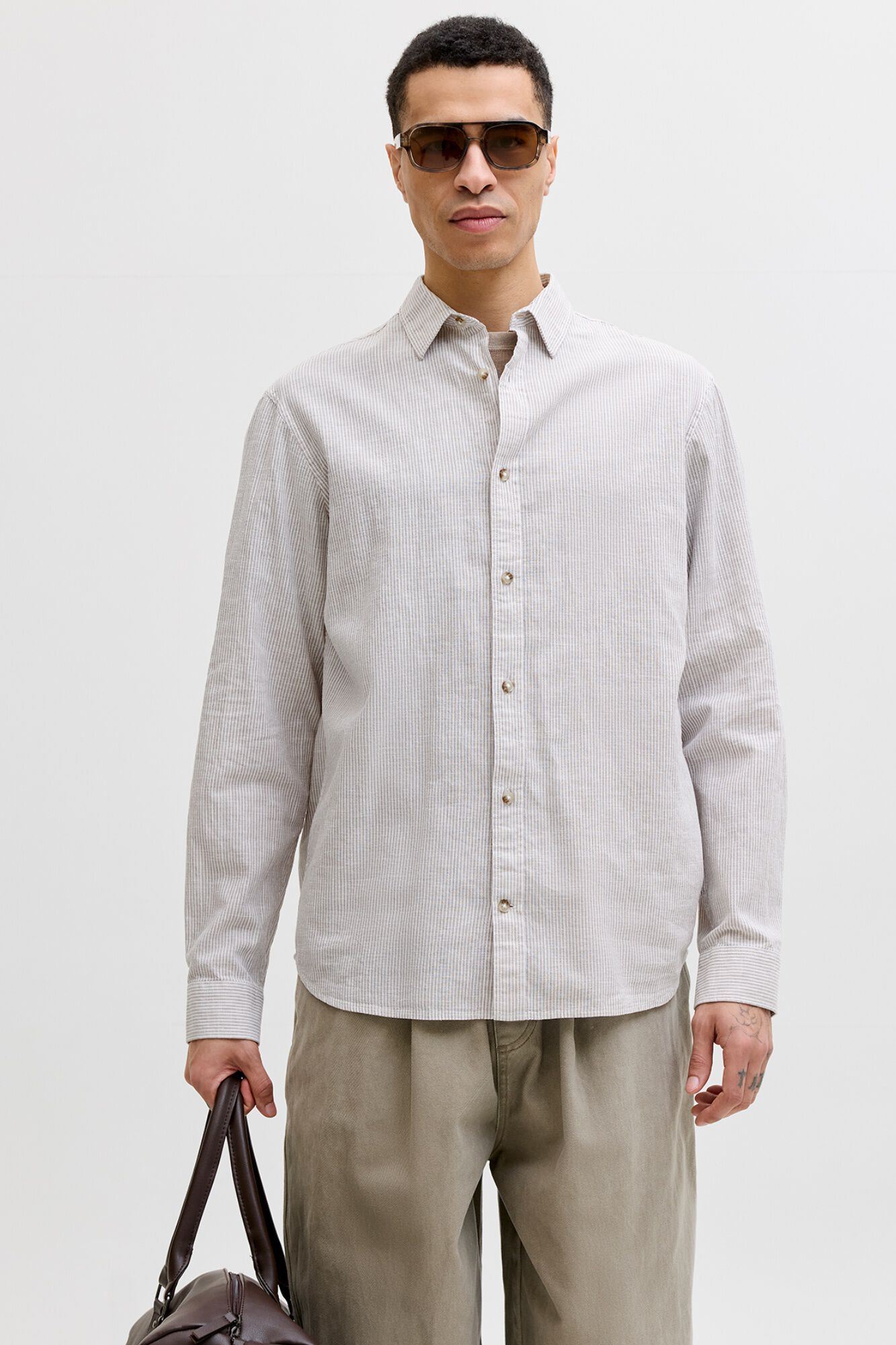 Jack & Jones Camisa regular fit lino