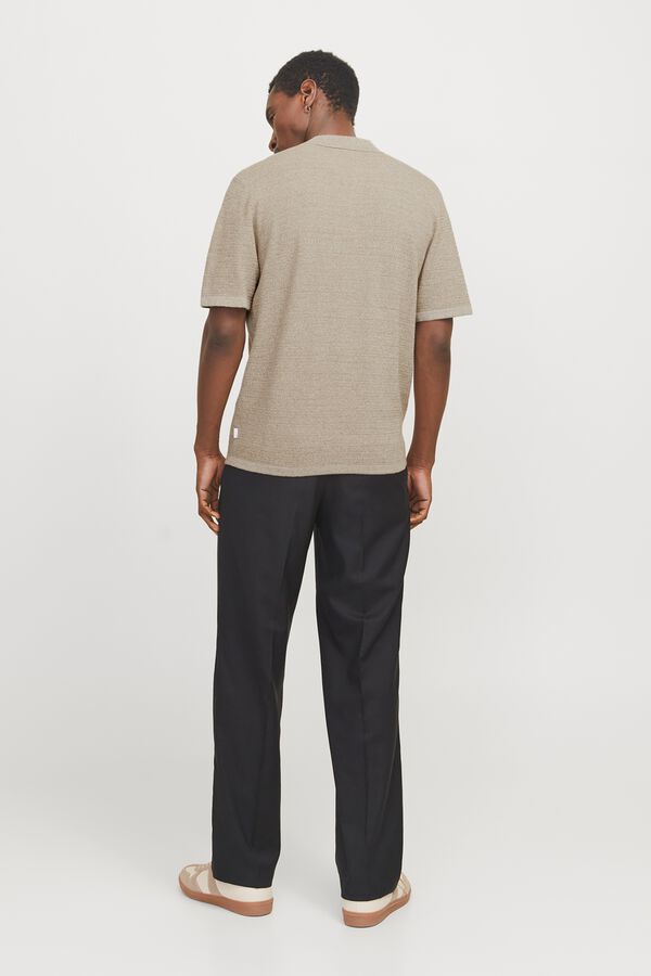 Jack & Jones Polo regular fit em malha cinzento