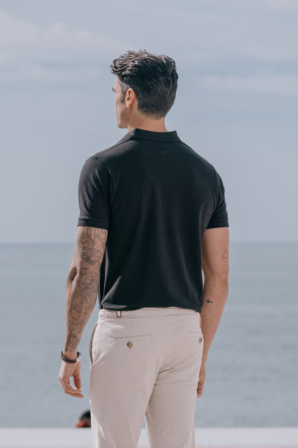 Celopman Basic Light Blue Polo black