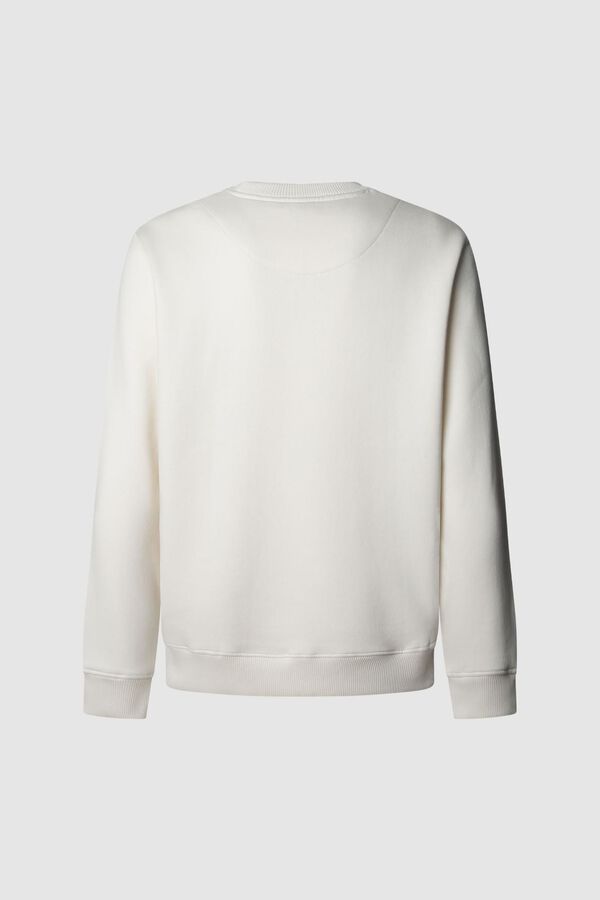 Pepe Jeans Sweatshirt Gola Redonda Com Logo bege