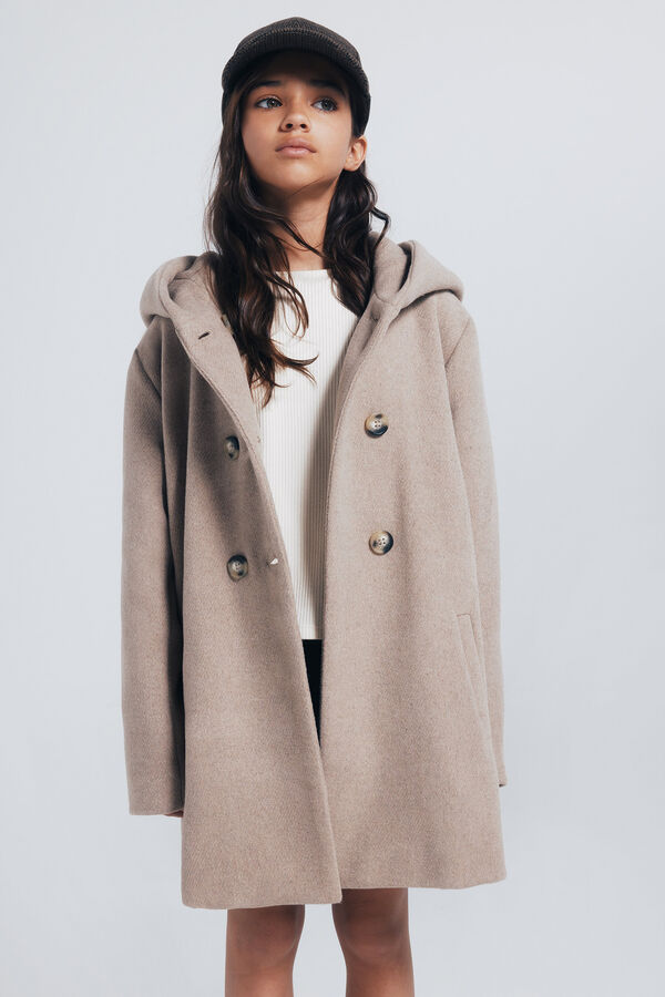 Springfield Kids Sobretudo de tecido trespassado para menina cru