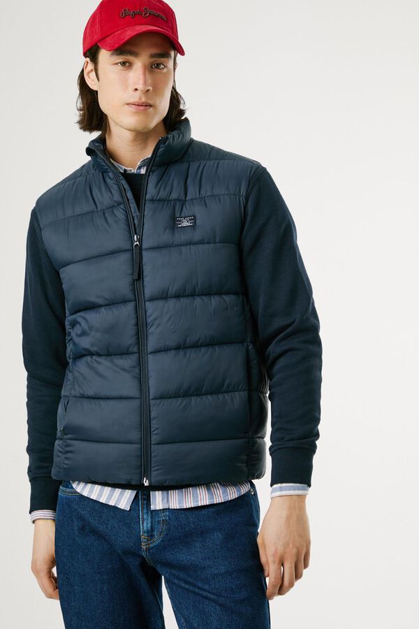 Pepe Jeans Colete acolchoado com fecho de zíper azul