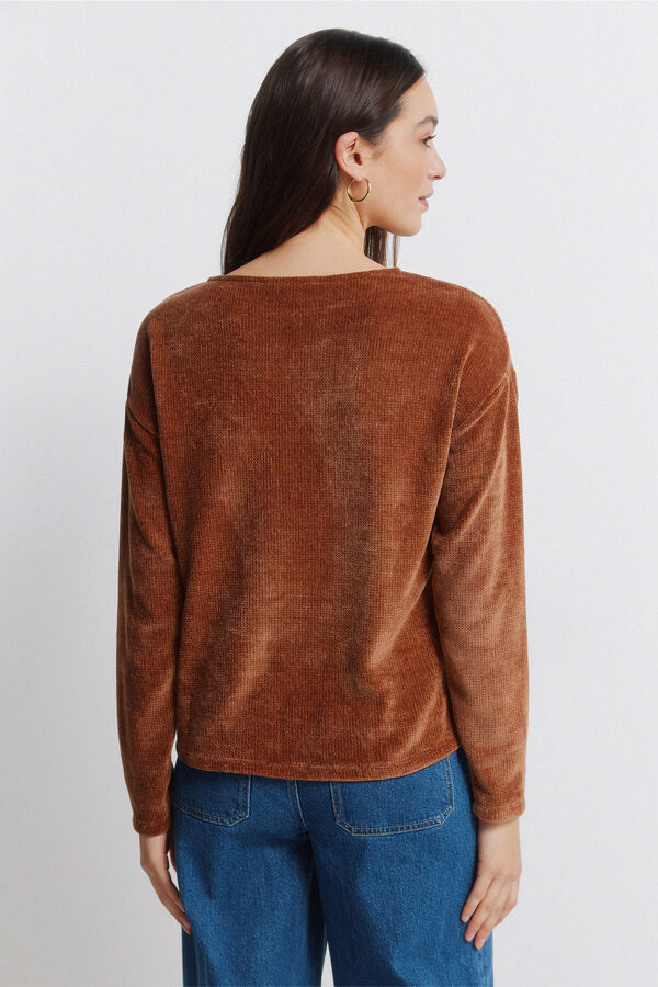 Springfield T-shirt cravejada de chenille cru