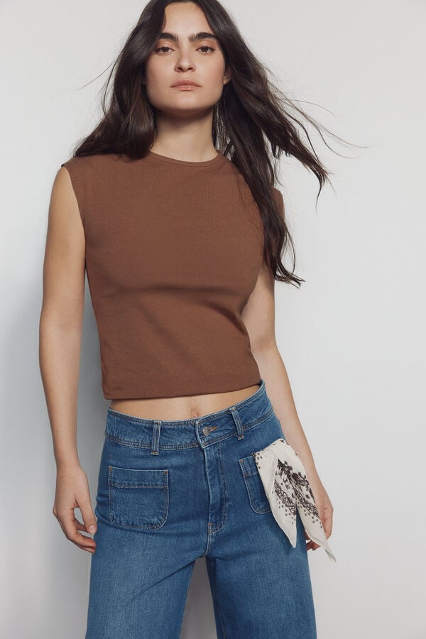 Springfield Jeans Sailor cropped azul