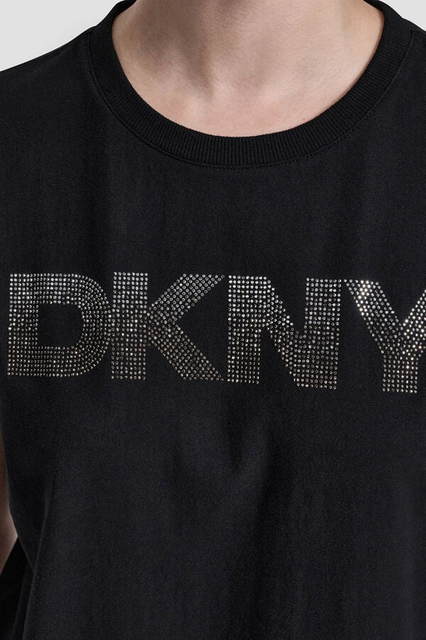 DKNY T-shirt com logo preto