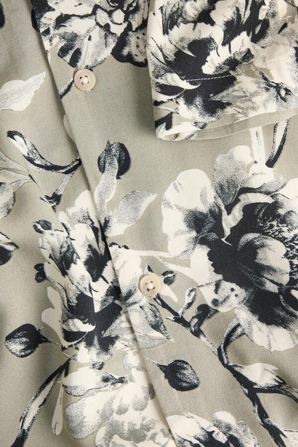 Jack & Jones Camisa loose fit em viscose bege