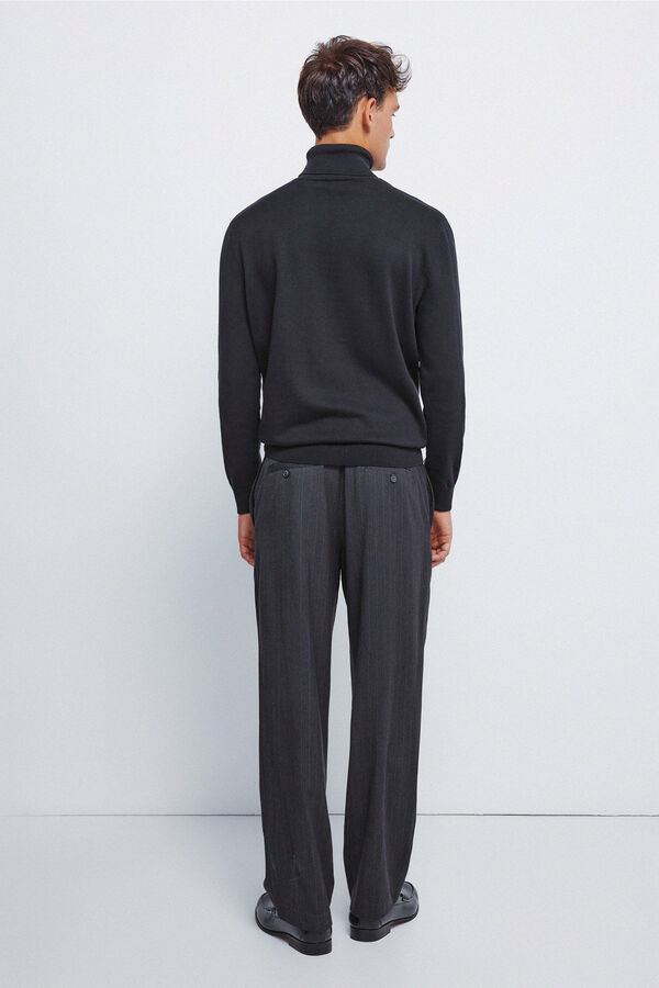 Springfield Cal&ccedil;a de riscas reto cinzento