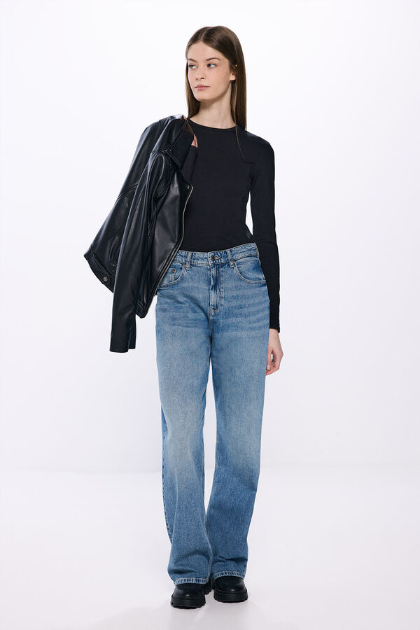 Springfield Camiseta justa de algod&atilde;o  preto