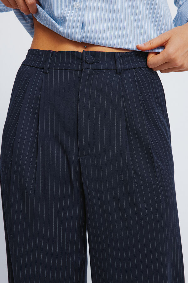 Springfield Trousers with elastic waistband blue