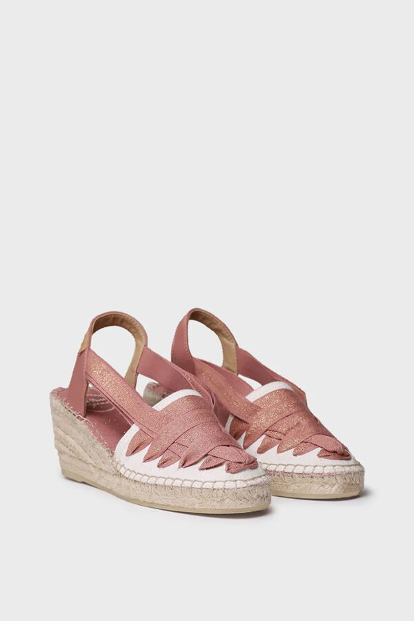 Toni Pons Espadrille cunha meia com fitas borgonha