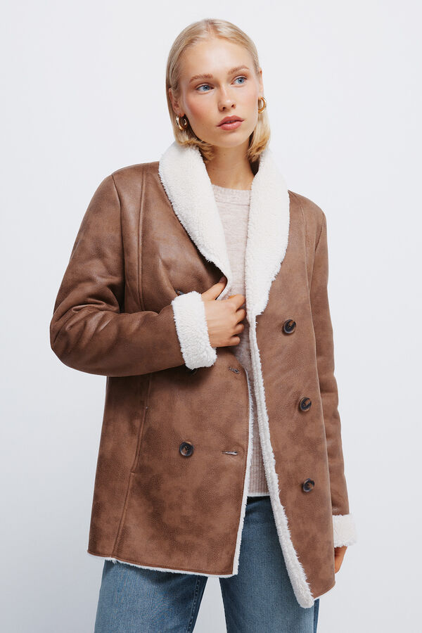 Springfield Casaco com botões de dupla face  cru