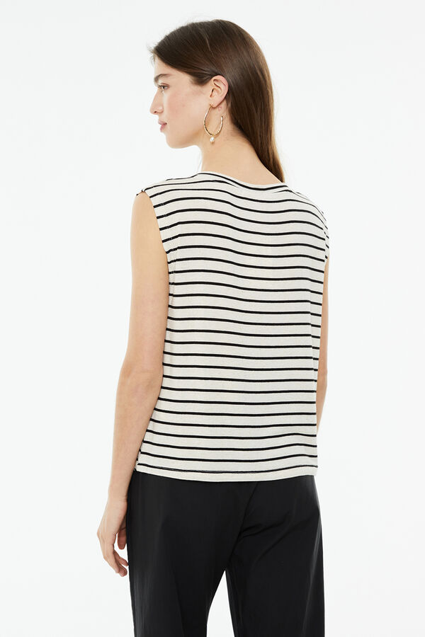 System Action Blusa riscas mangas preto
