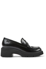 Camper Mocasines de piel para mujer con suelas de EVA. negro