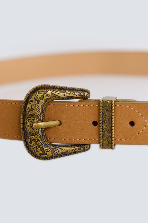 Springfield Cinto cowboy com costura vison