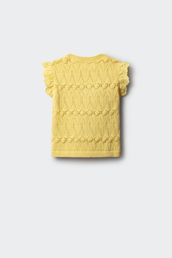 Springfield Kids Top de malha com folhos para menina estampado