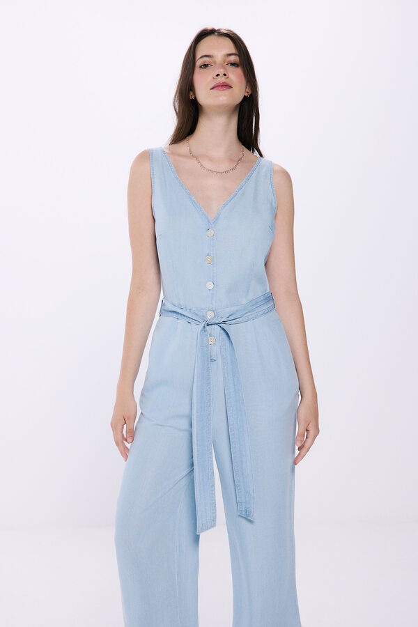 Springfield Tencel strappy jumpsuit blue