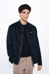 Springfield Faux suede jacket blue