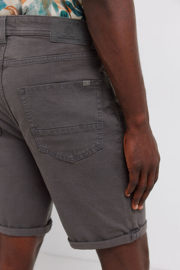 Springfield Bermudas 5 bolsos lavada slim fit cinzento