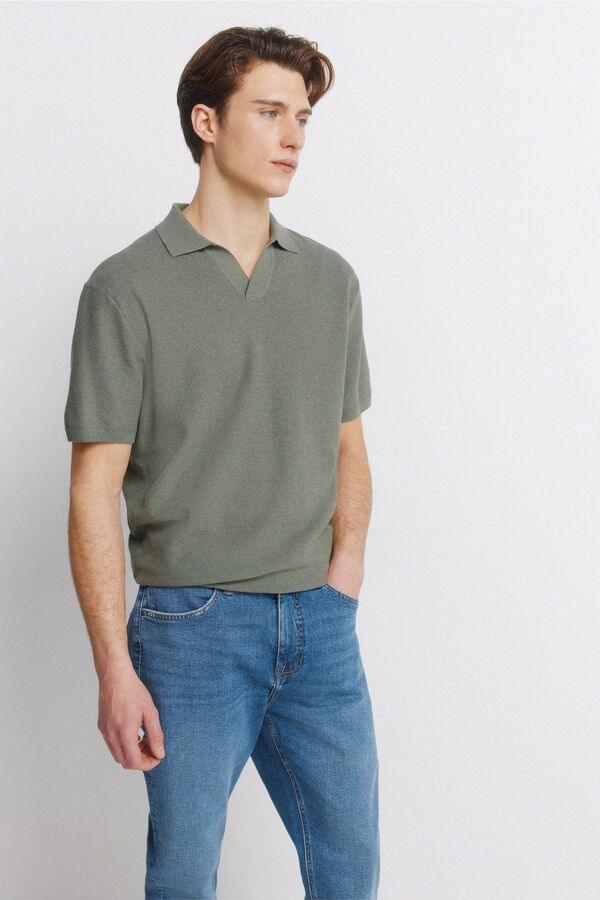 Springfield Jeans lavagem m&eacute;dia slim fit azul