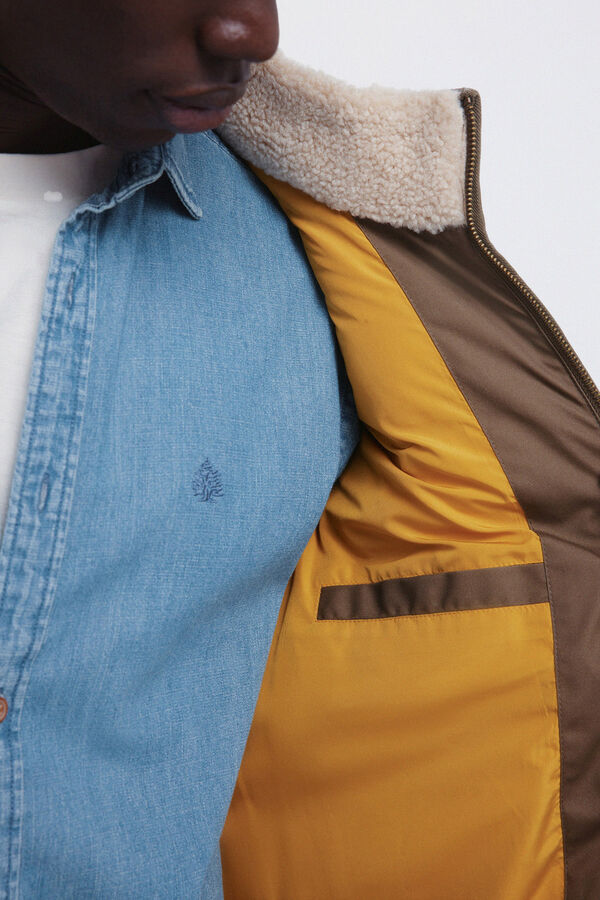 Springfield Colete acolchoado contrastante estampado