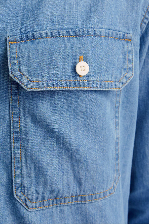 Jack & Jones Camisa estilo sarja azul