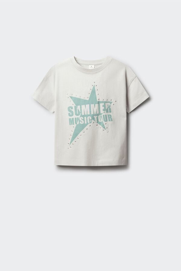 Springfield Kids T-shirt de manga curta summer tour menina cinzento
