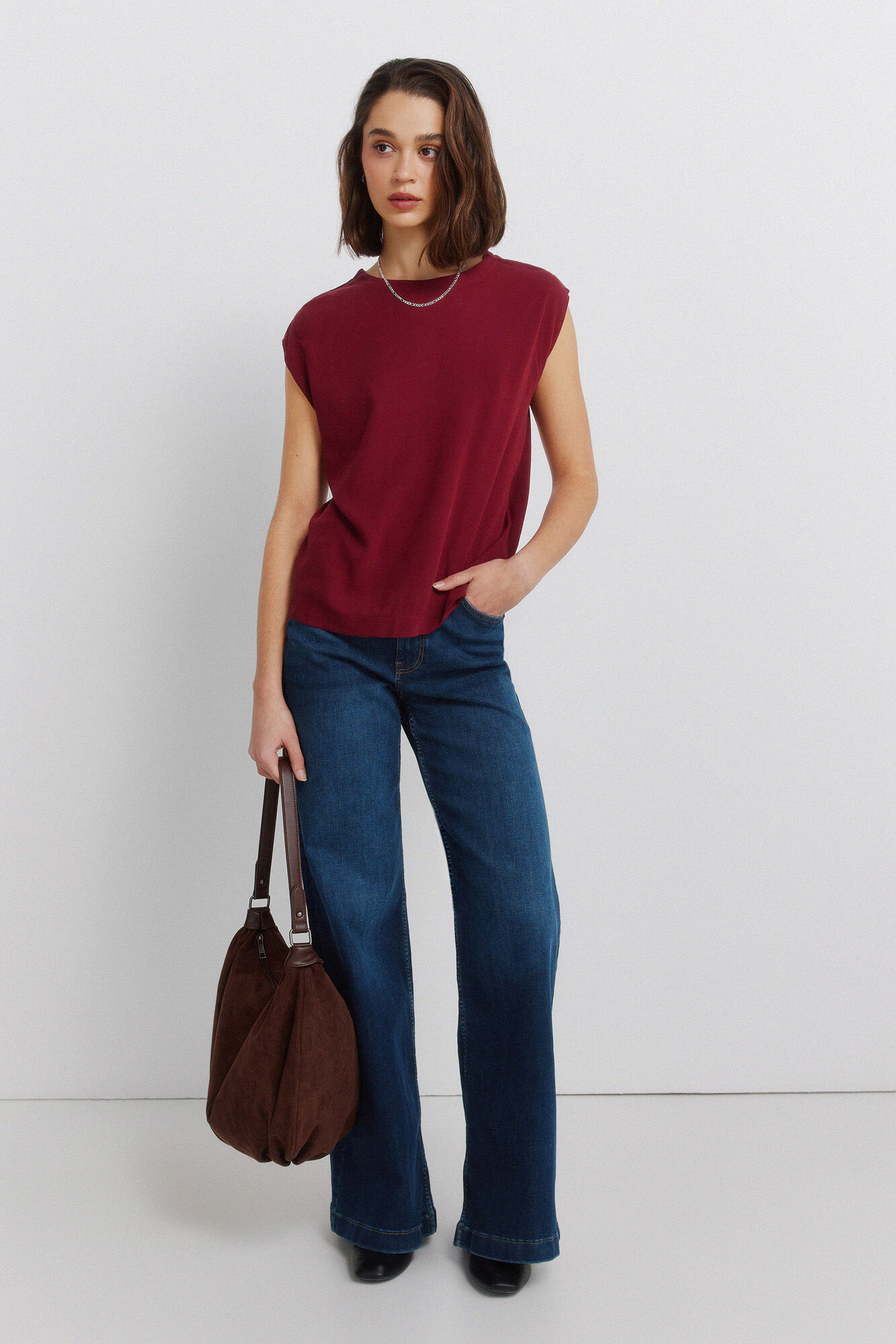 Springfield T-shirt reta b&aacute;sica lisa