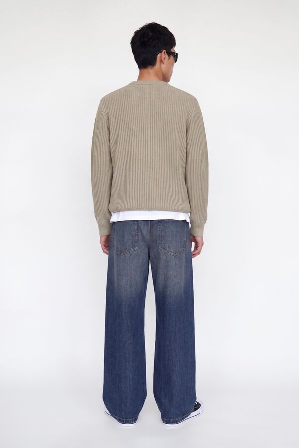 Jack & Jones Camisola relaxed gola redonda cinzento